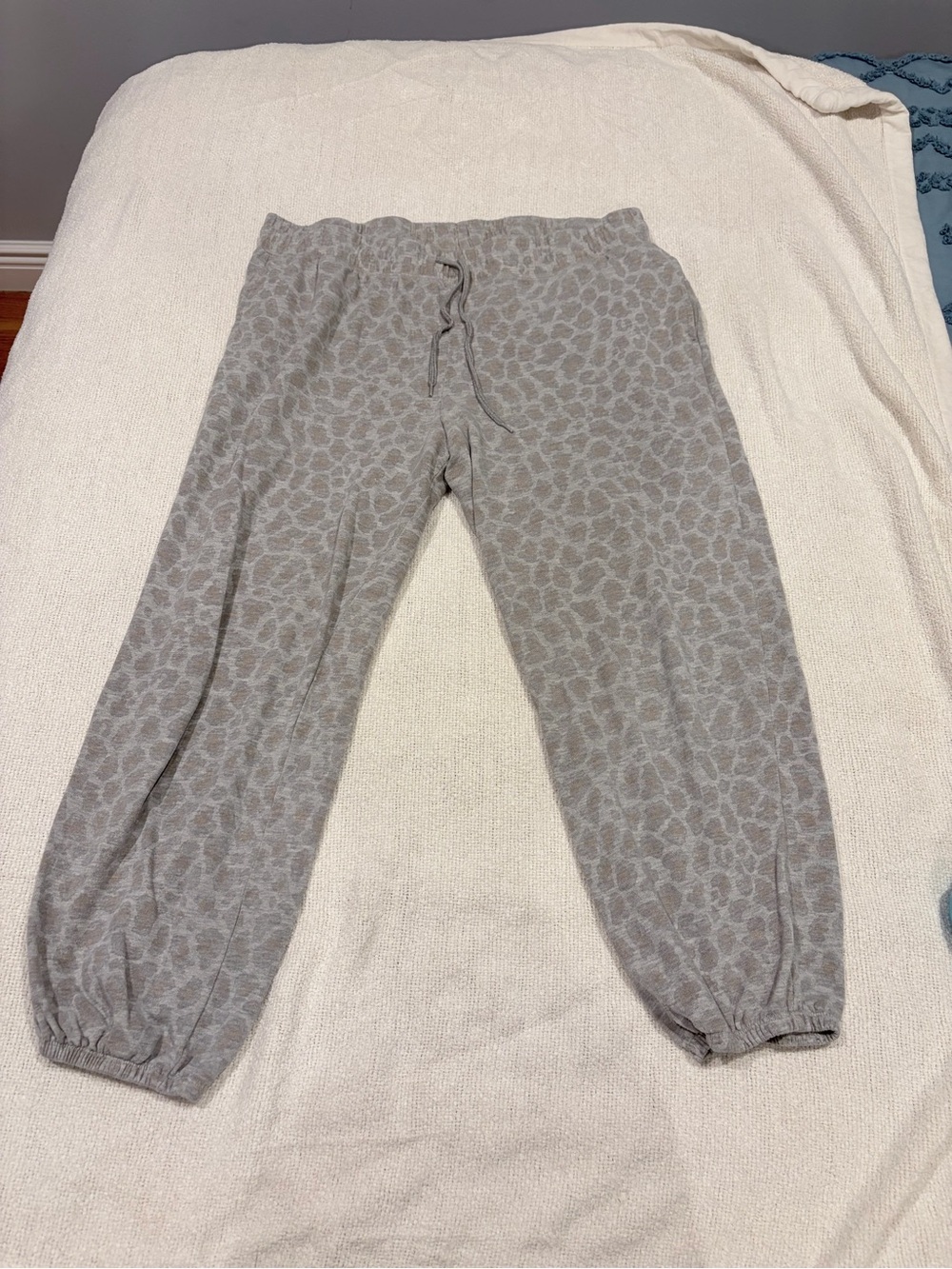 Colsie Gray Leopard Print Jogger Lounge Pants XL - Picture 4 of 7